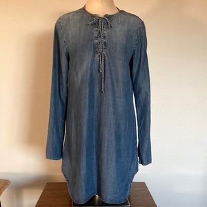 Cloth & Stone, S, Tencel, chambray dress, L/S